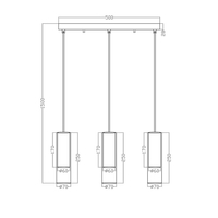 Lampa wisząca Manacor złota 3xGU10