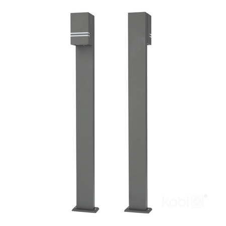 Słupek ogrodowy QUAZAR 12 1xGU10 IP44 szary Kobi