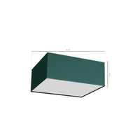 Milagro - Lampa sufitowa VERDE GREEN kwadrat 3xE27 50cm