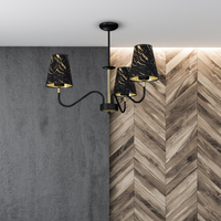 Milagro - Lampa wisząca HERMES Black/Gold 3xE27