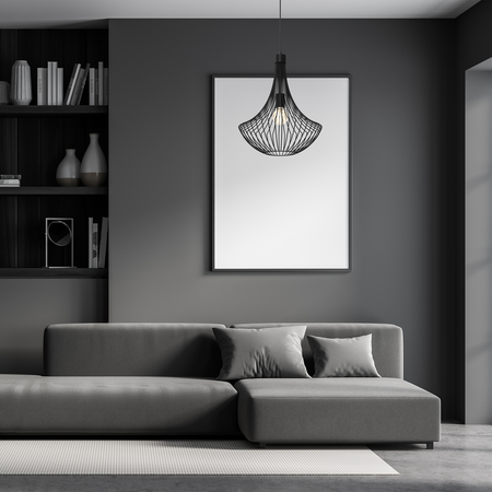 Milagro - Lampa wisząca CESTA BLACK 1xE27