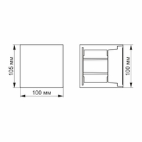 Oprawa elewacyjna dwustronna kinkiet LED czarny 6W IP54 2700K