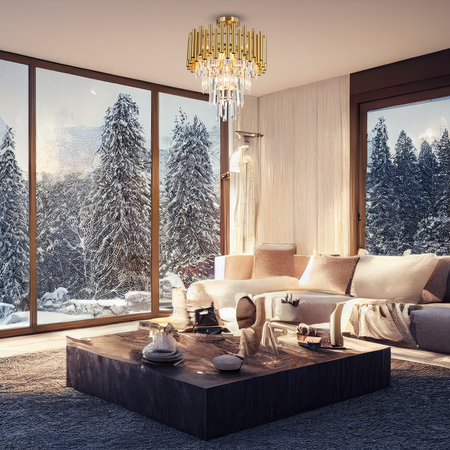 Milagro - Lampa sufitowa MADISON GOLD 9xE14