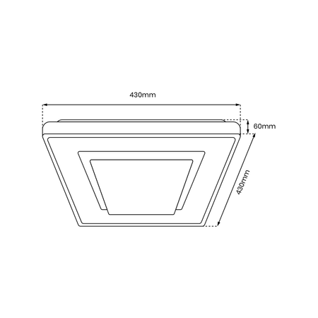 Milagro - Plafon CAMERON 38W LED