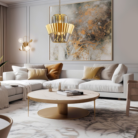 Milagro - Żyrandol DONNA GOLD 9xE14