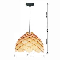 Lampa wiszaca Burgo mała drewniana 1xE27