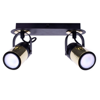 Milagro - Lampa sufitowa WILSON BLACK 2xGU10