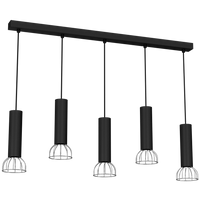 Milagro - Lampa Wisząca DANTE BLACK/SILVER 5x mini GU10