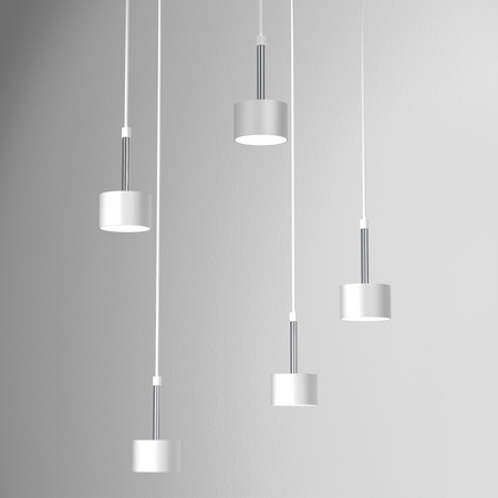 Milagro - Lampa wisząca ARENA WHITE/SILVER 5xGX53