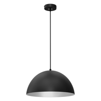 Milagro - Lampa wisząca BETA BLACK/WHITE 1xE27 35cm