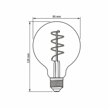 Żarówka LED Filament 4W 100lm 1800K E27 ciepła