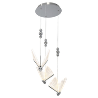 Lampa wisząca Mariposa 3 srebrna LED CCT