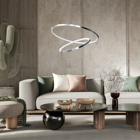 Milagro - Lampa wisząca ROTONDA CHROME 51W LED