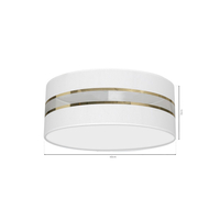 Milagro - Lampa Sufitowa ULTIMO WHITE 2xE27 Ø40cm
