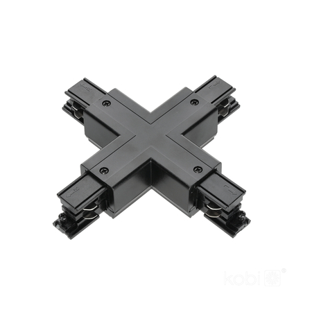 Łącznik do szynoprzewodu 3-obwodowy X czarny Kobi