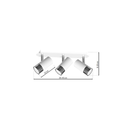 Milagro - Lampa sufitowa DANI WHITE/CHROME 3xGU10