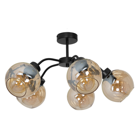 Milagro - Lampa sufitowa SOFIA AMBER 5xE27