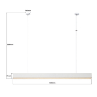 Lampa wisząca Mira L biała Tuya LED CCT