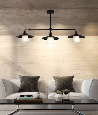 LOFT LAMPA WISZĄCA 3X60W E27 CZARNY