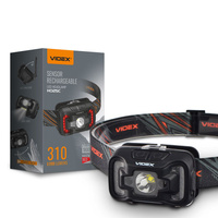 Latarka czołowa LED 5W + COB IP65 czujnik ruchu  VLF-H025C