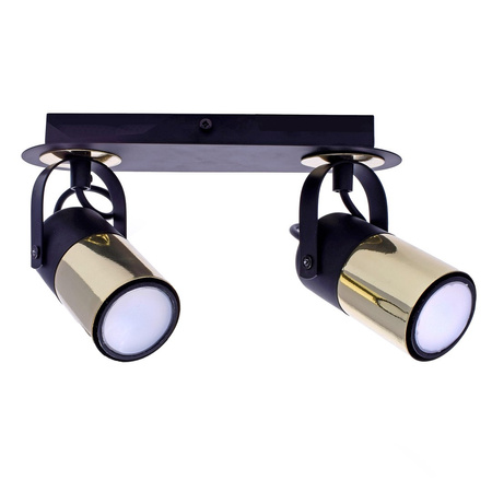 Milagro - Lampa sufitowa WILSON BLACK 2xGU10