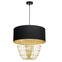 Milagro - Lampa wisząca ALMERIA BLACK/GOLD 1xE27