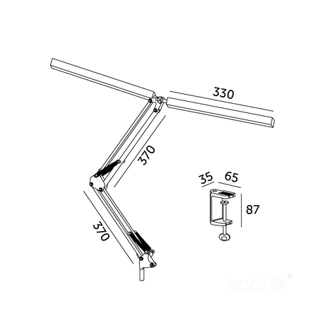 Lampka biurkowa LED TENUIX DUO 28W 3CCT czarna LED2B