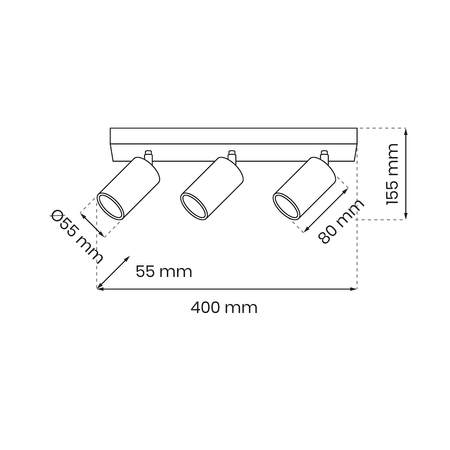 Lampa sufitowa Hudson 3xGU10 Biały