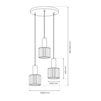 Lampa wisząca CRISTAL 3xE27