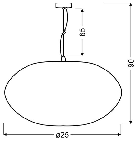 PINIA LAMPA WISZĄCA 25 1X60W E27