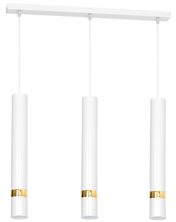 Milagro - Lampa wisząca JOKER WHITE/GOLD 3xGU10