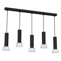 Milagro - Lampa Wisząca DANTE BLACK/SILVER 5x mini GU10