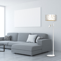 Milagro - Lampa podłogowa ZIGGY WHITE White/Gold 1xE27 +        1x mini GU10
