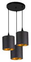 LONG LAMPA WISZĄCA TALERZ 3X40W E14 CZARNY