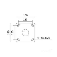 Słup BASE SG 4m Fi 60mm Kobi