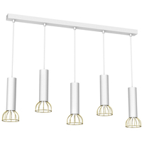 Milagro - Lampa wisząca DANTE White/Gold 5x mini GU10