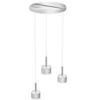 Milagro - Lampa wisząca ARENA WHITE/SILVER 3xGX53