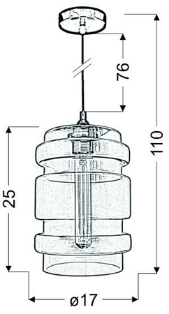 Candellux - Decorado Lampa Wisząca 18 1X60W E27 Klosz Bezbarwny + Żarówka