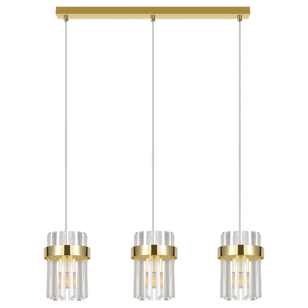Lampa wisząca Vetro złota 3xE14