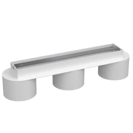 Milagro - Lampa sufitowa DIXIE White  3xGX53