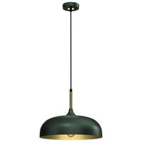 Milagro - Lampa wisząca LINCOLN GREEN/GOLD 1xE27 35cm