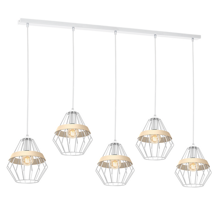 Milagro - Lampa wisząca CLIFF WHITE 5xE27