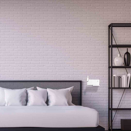 Lampa nocna z półką Shelf Led 4W+5W+2W lewa Biały
