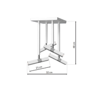 Milagro - Lampa sufitowa CASTRO WHITE / CHROME 4xG9