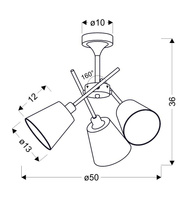 Candellux - Vox Lampa Wisząca 3X40W E14 Chrom Z Abażurem