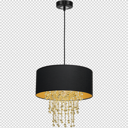 Milagro - Lampa wisząca ALMERIA BLACK/GOLD 1xE27