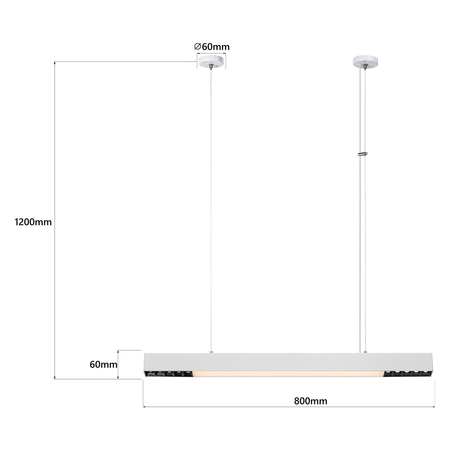Lampa wisząca Cali M biała Tuya LED CCT