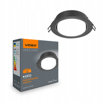 Wpuszczana Oprawa Punktowa Sufitowa VIDEX GX53 Aluminium VL-SPF27R-B Czarna