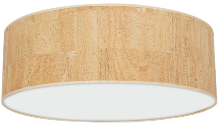 Milagro - Lampa sufitowa CORK White/Cork 3xE27  Ø60cm