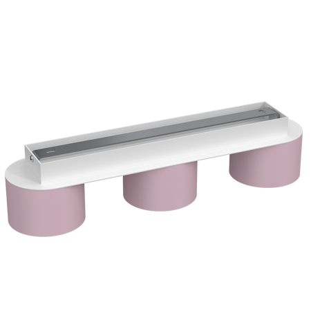 Milagro - Lampa sufitowa DIXIE Pink/White  3xGX53